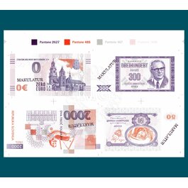 0 Eur/300 Mark/2000 Tolar/50 Rubles