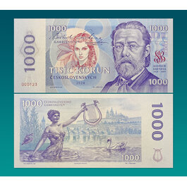 1000 Korún Bedřich Smetana