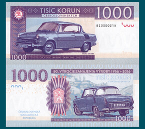 1000 korún Československých / Škoda 1000 MBX