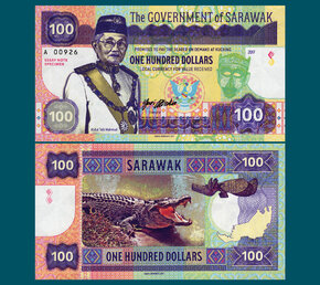 100 dollars Sarawak typ B