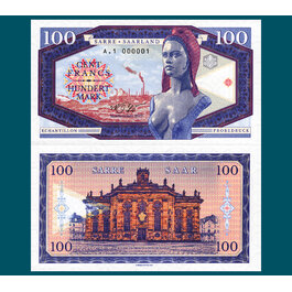 100 francs / mark Saarland