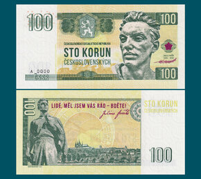 100 korún Československých / Július Fučík