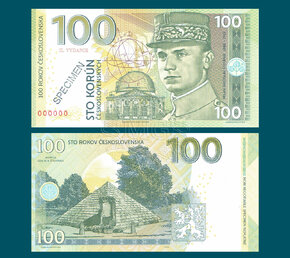 100 korún Stefanik typ B II. Vydanie