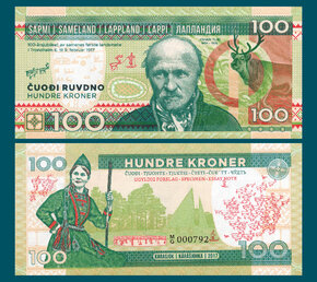 100 kroner sami / Laplanders / Norway