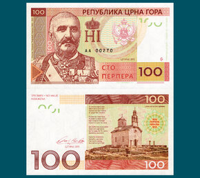 100 perpers Montenegro