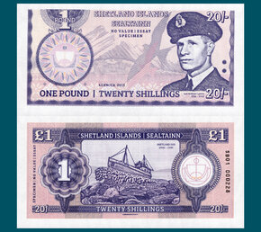 1 pound / 20 shillings Shetland Islands