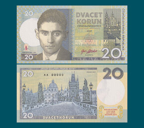 20 korún Kafka