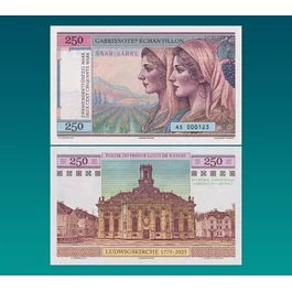 250 Mark Saarland verzia A