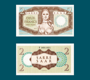 2 francs / mark Saarland