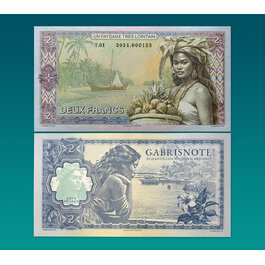 2 francs Tahiti verzia B