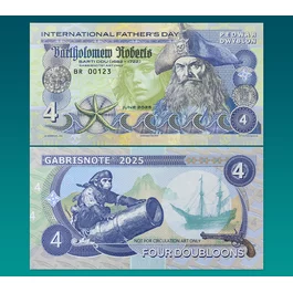 4 Doubloons pirát Bartholomew Roberts