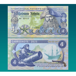 4 Doubloons pirát Bartholomew Roberts