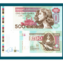 500 Francs/200 Lire