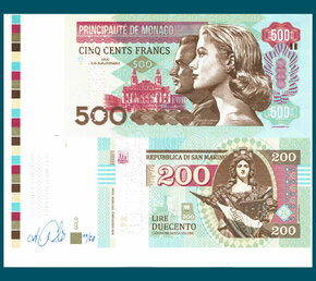 500 Francs/200 Lire