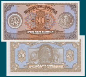 500 kčs 1923 Fascimile