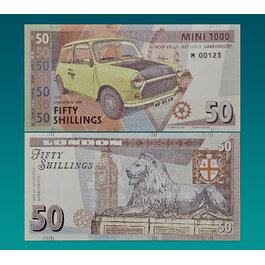 50 shillings Mini Cooper