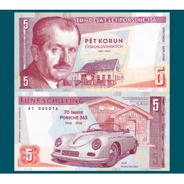 5 korún / 5 schilling Porsche