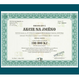 Akcie 100000 korún