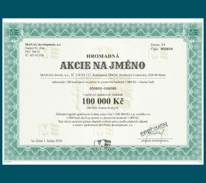 Akcie 100000 korún