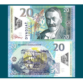 Sada 20,50,100 korún Československých 2019